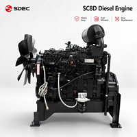 Mesin Diesel SCDC Shanghai Diesel SDEC Seri SC8D 180kW 6 Silinder Turbocharged untuk Mesin Konstruksi