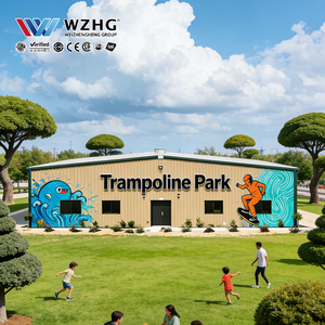 Fabricante de estructuras de acero para áreas de trampolín interiores, robustas, sólidas, de bajo mantenimiento, con construcción de vigas diseñadas de forma confiable. - Product Image 1