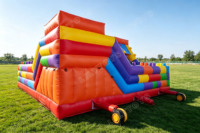 Lilytoys Grand château gonflable commercial pour enfants, utilisation intérieure/extérieure
