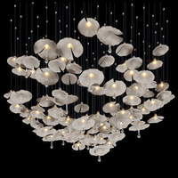 Lustre de décoration d'intérieur en forme de fleur lumière hôtel villa centre commercial escalier projet personnalisé lustre LED moderne