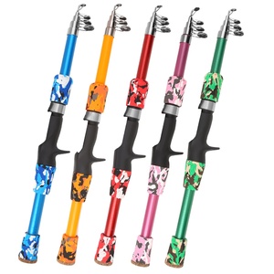 Canne à pêche télescopique Wildtrek 1,5 m <span class=keywords><strong>en</strong></span> fibre de verre, 5 couleurs, motif camouflage, canne à pêche portable pour les débutants - Product Image 1