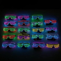 Lunettes LED clignotantes bicolores à déclenchement, accessoire durable pour Halloween, mariage, Noël, avec 2 piles AA, accessoires de fête, nouveauté