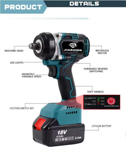 298 NM không chổi than điện cờ lê không dây tác động cờ lê 588vf pin cầm tay công cụ điện cho <span class=keywords><strong>18V</strong></span> pin tự làm - Product Image 5