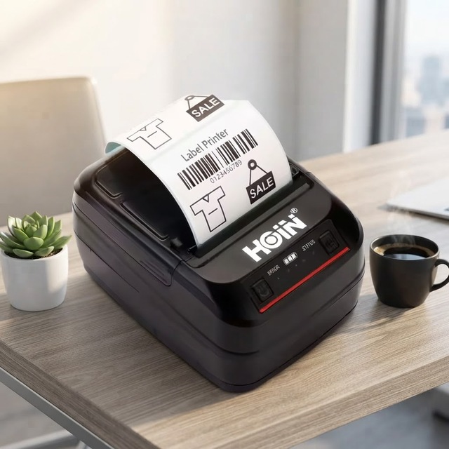56mm Mini Portable Thermal Receipt Label 2 in 1 Printer Sticker USB Wireless for Express Parcel