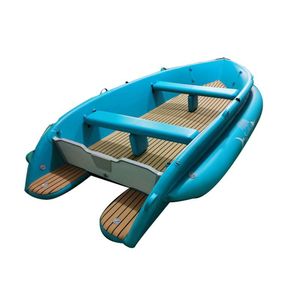 Meilleure vente PVC gonflable en caoutchouc Sport Yacht pliant aviron canoë artisanat dériveur <span class=keywords><strong>Kayak</strong></span> avec boucle de moteur pour la pêche - Product Image 4