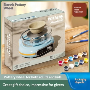 Machine à <span class=keywords><strong>poterie</strong></span> électrique Bview Art Blue, modèle portable avec réglage de vitesse progressif, outil d'enseignement pour la fabrication de <span class=keywords><strong>poterie</strong></span> DIY - Product Image 4