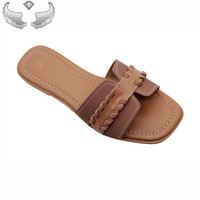 Sandales plates pour femmes de haute qualité, respirantes, légères, confortables, avec logo personnalisé, emballage en gros