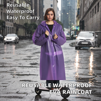 Imperméable réutilisable fin et léger en EVA, pliable, compact, coupe-vent, poncho de pluie pour le camping, l'escalade, la moto, le vélo électrique