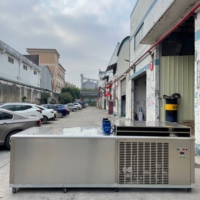 Machine à glace en blocs 3000 kg/24h, 300 blocs par jour, automatique, 10 kg, industrielle, en acier inoxydable, 380V, avec système de stockage de 500 kg