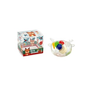 2026 Clear Vaseline Christmas Antler Dumpling Squishy Squeeze Stress Relief Fidget Toy PVC Box Christmas Gifts - Product Image 6