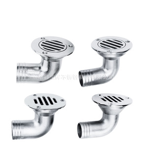 Siphon de sol Shining Elbow 32/38mm en acier inoxydable 316 pour usage marin et extérieur - Product Image 1