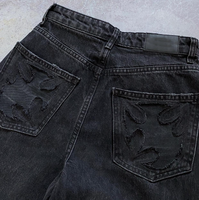 LEDUO Vêtements Homme – Jean Coupe Ample Tendance avec Passants de Ceinture et Cinq Poches Classiques, Jambe Droite pour Homme