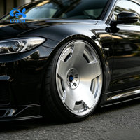 Velg Tempa Cekung Dalam Kustom 15-24 Inch Silver Brushed 5x112 5x100 5x127 1Piece Racing Car Rims untuk BMW F30 Mercedes Benz