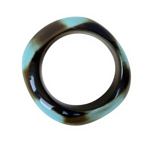 Bracelet jonc classique en résine 2026 pour femme, bijoux de mode unisexe, joncs multicolores en acrylique lucite, design élégant et simple - Product Image 5
