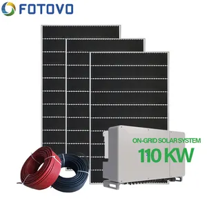 FOTOVO תעשייתי מסחרי 100kw על רשת שמש כוח מערכת 50kw פנלים סולאריים מערכת לבית 20kw