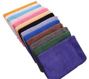 Made in China large stock multicolour microfiber cleaning towels household warp knitted towels