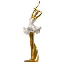 Sculpture de demoiselle d'honneur mignonne de style nordique, design personnalisé, ballerine, décoration de chambre d'enfant, artisanat en résine, cadeau