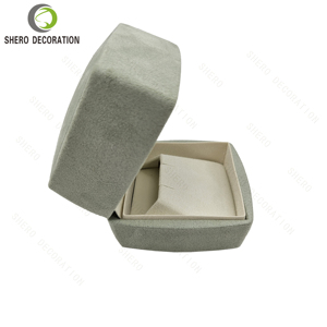 Boîte d'emballage de bijoux en ultra-fibre vert clair, personnalisation disponible pour vos boîtes de rangement distinctes pour boucles d'oreilles et bagues - Product Image 2