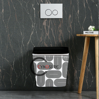 Toilette intelligente simple Toilette sanitaire Bidet Toilette noir blanc Boho Mid Century Modern Wc Toilette intelligente pour salle de bain