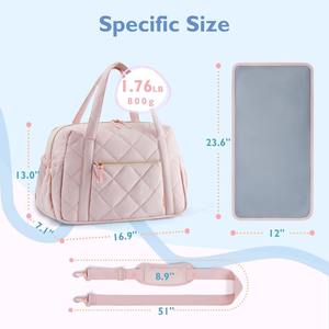 Sac à langer matelassé avec matelas à langer intégré, fourre-tout extensible grand format <span class=keywords><strong>pour</strong></span> maman, sac <span class=keywords><strong>de</strong></span> voyage matelassé <span class=keywords><strong>pour</strong></span> l'hôpital - Product Image 5
