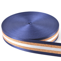 REWIN vente en gros 38mm 50mm robuste or argent paillettes bagage ceinture rouleau métallique rayure nylon ruban sangle pour sac sangle