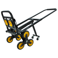 Chariot d'escalade pliable Uni-Silent 150 kg avec 10 roues et poignée réglable FHT150-6S