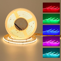 Bande LED COB RGB haute densité 840 LED 24V 14W pour salle de jeu et éclairage décoratif de home cinéma CE RoHS ETL Garantie 3 ans