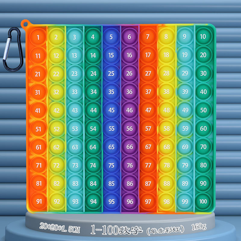 1-100 numbers-single rainbow 20cm
