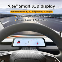 9.66 "Pro pour Tesla Model Y Juniper 2026 Support d'affichage tête haute CarPlay avertissement d'angle mort moniteur de voiture modèle 3 Y accessoires