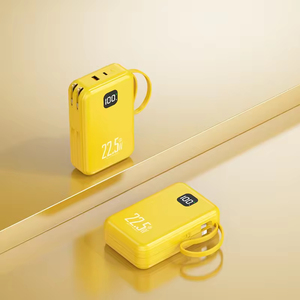 Nouvelle banque d'alimentation super rapide en gros, <span class=keywords><strong>20</strong></span> <span class=keywords><strong>000</strong></span> <span class=keywords><strong>mAh</strong></span>, banque d'alimentation murale, un pour trois, avec câbles intégrés - Product Image 4