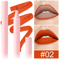 Maquillage Cosmétiques Haute Qualité Longue Tenue Unique 2-en-1 Applicateur Feutre Rouge à Lèvres Crayon Contour des Lèvres