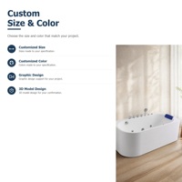 Baignoire ovale autoportante en acrylique avec robinet et douchette pour salle de bain, appartement et décoration intérieure