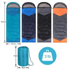 <span class=keywords><strong>Sac</strong></span> de <span class=keywords><strong>couchage</strong></span> léger en forme de enveloppe, en polyester, 3 saisons, imperméable, intérieur/extérieur, confortable, pour la randonnée et le camping par temps <span class=keywords><strong>froid</strong></span> - Product Image 2