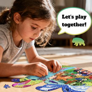 Puzzles d'animaux irréguliers pour enfants de 4 à 6 ans, 6 à 8 ans, 8 à 10 ans, 10 à 12 ans, puzzle panda 180 pièces, <span class=keywords><strong>jeu</strong></span> de puzzle éducatif pour le sol - Product Image 5