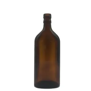 Garrafa de vidro galvanizada ouro redonda de 200ml, garrafa de vidro para uísque, vodka, 500ml, água, vinho, 750ml com tampas de cortiça