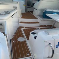 Plateforme de bain et cockpit pour bateau 2002 Cruiser Yachts 3470 Express, revêtement de pont en mousse EVA imitation teck, style SeaDek MarineMat, auto-adhésif