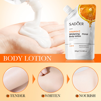 Lotion corporelle éclaircissante, hydratante, nourrissante, biologique, végane, parfumée, à la vitamine C et à l'huile d'olive, 300g, pour femmes, tous types de peau