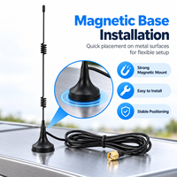 Antenne WiFi magnétique Lanyi 2,4 GHz 5 GHz RP-SMA mâle externe double bande avec indice de protection IP67, gain 2-12 dBi pour routeur et adaptateur sans fil