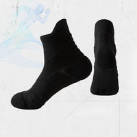 Chaussettes de course unisexes en rayonne et viscose avec amorti en tissu éponge, chaussettes de sport respirantes et antidérapantes pour l'entraînement