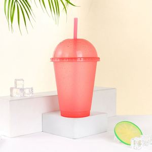 Factory Wholesale 500Ml Multi-Color PP Glitter <b>Straw</b> Cup Arched Lid Children's <b>Drinking</b> Cup Milk Tea Beverage Cup With <b>Straw</b> - Product Image 5