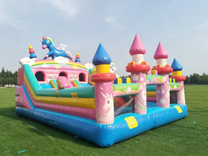 Castillo Inflable Personalizado con Temática <span class=keywords><strong>de</strong></span> Unicornio, con Toboganes Dobles, Casa <span class=keywords><strong>de</strong></span> Brinco <span class=keywords><strong>de</strong></span> PVC <span class=keywords><strong>de</strong></span> Grado Comercial, Ideal <span class=keywords><strong>para</strong></span> Fiestas Infantiles y <span class=keywords><strong>Alquiler</strong></span> - Product Image 4