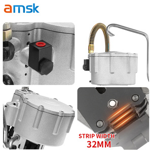 Máquina neumática de bandas de <span class=keywords><strong>mano</strong></span> semiautomática eléctrica KZ32, herramienta de flejado de acero usada, sello de caja de alimentos, embalaje textil - Product Image 4