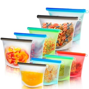 Sacs de conservation alimentaire multifonctionnels carrés transparents flexibles réutilisables en silicone étanches écologiques 1000ml/1500ml/3000ml - Product Image 1