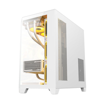 ¡Ruix Panoramic PC Case Mid Tower ATX Gaming Computer con aleación de aluminio y vidrio templado estilo pecera en stock!
