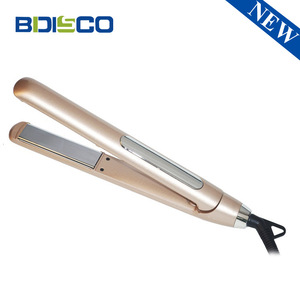 Bdisco Hair Straightener Touch Screen Floating Titanium Plate Electric With Glove For Home Use - Product Image 3