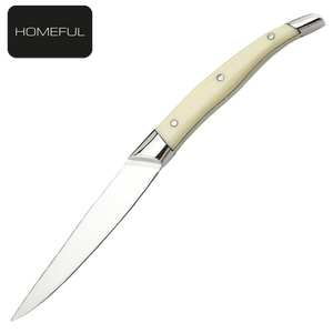 Xyj <span class=keywords><strong>couteau</strong></span> à steak, <span class=keywords><strong>laguiole</strong></span> de qualité supérieure, lame en acier 420 avec manche de couleur ivoire en résine - Product Image 4