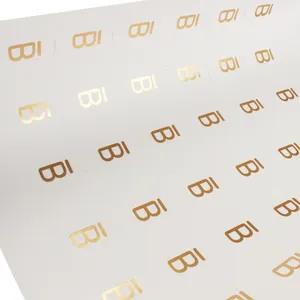 Etiqueta de embalaje personalizada de alta calidad, con estampado en caliente de oro, logotipo personalizado, para embalaje