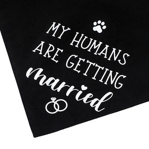 חתונה שמח להציע נישואין לוגו מותאם אישית כלב סובלימציה 100% פוליאסטר עבור סתיו החורף הקיץ חיית המחמד אבזר - Product Image 6