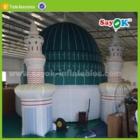 Tente musulmane gonflable 3D pour décoration, idéale pour église islamique, haute qualité