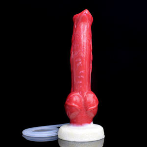 Fantasy Dog Wolf Knoten mit Sauger Silikon gerippt stimulieren Butt Plug Dildo Shop Spritz dildo für Frauen - Product Image 4